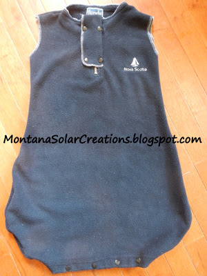 DIY sewing tutorial to make a baby sleep sack out of a sweatshirt or sweater