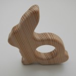 wood teething toy Easter gift for babies and toddlers